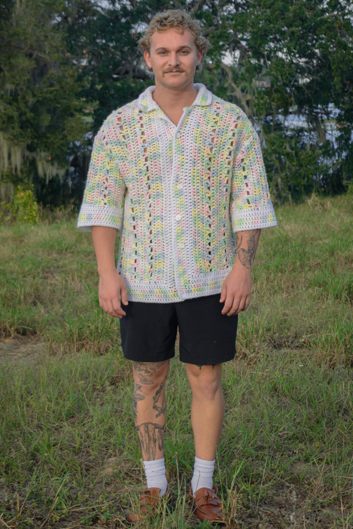 Easter Crochet Blanket Shirt (X-Large)