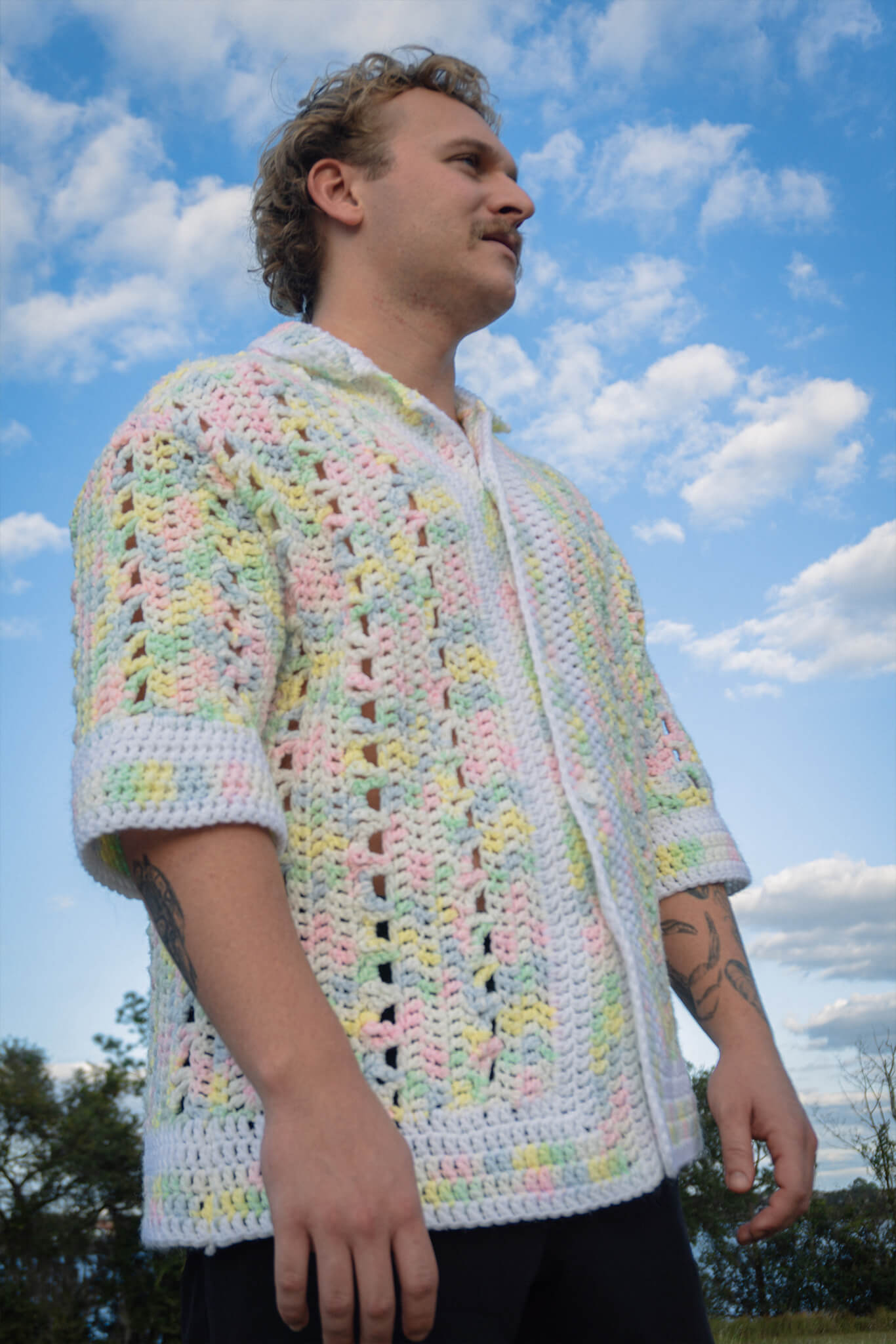 Easter Crochet Blanket Shirt (X-Large)