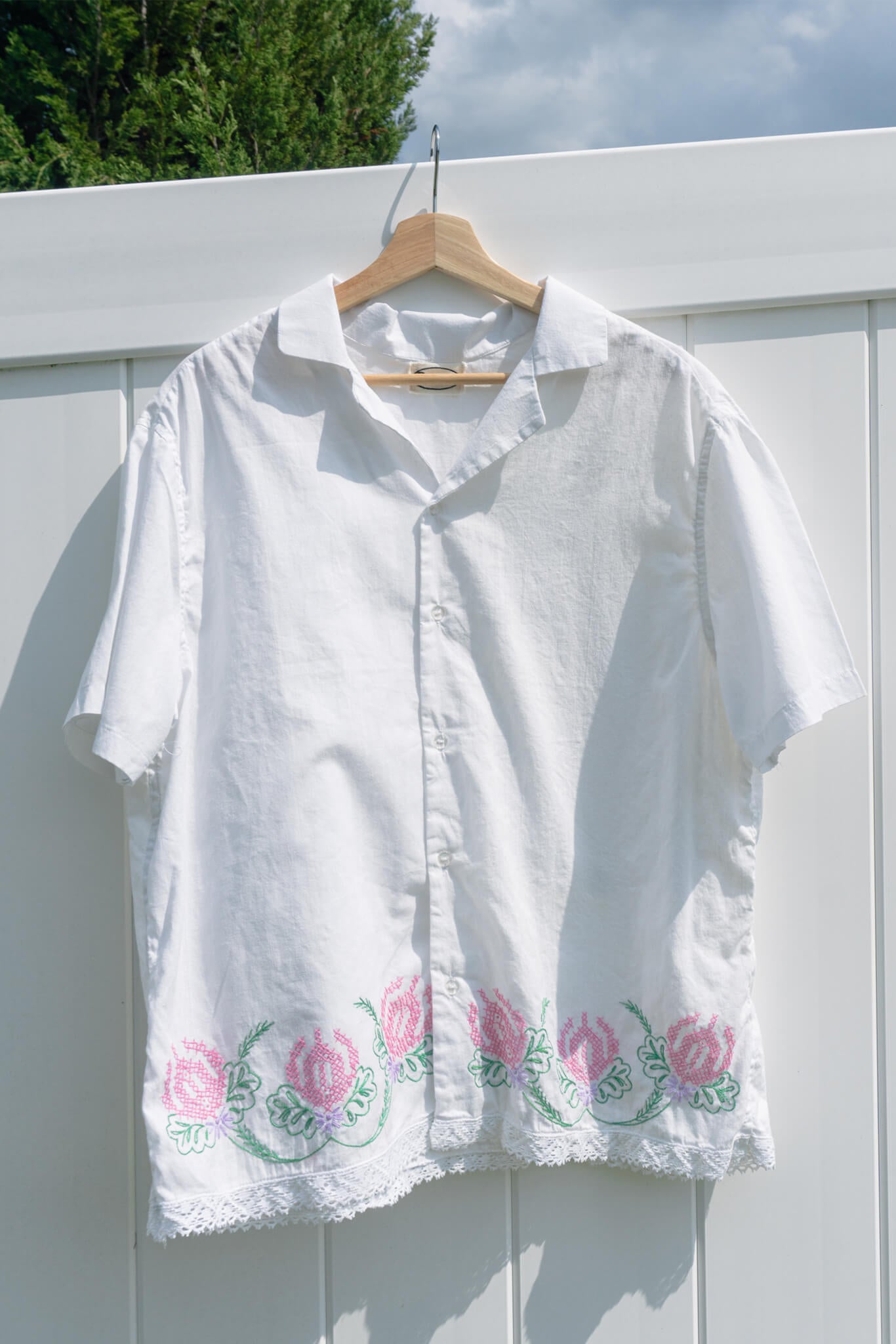 Cross Stitch Floral Shirt (Small)