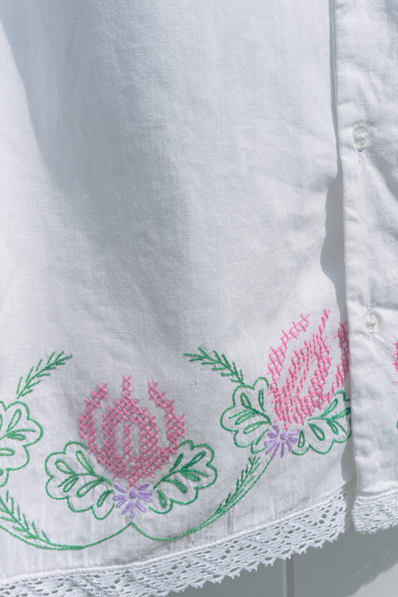 Cross Stitch Floral Shirt (Small)