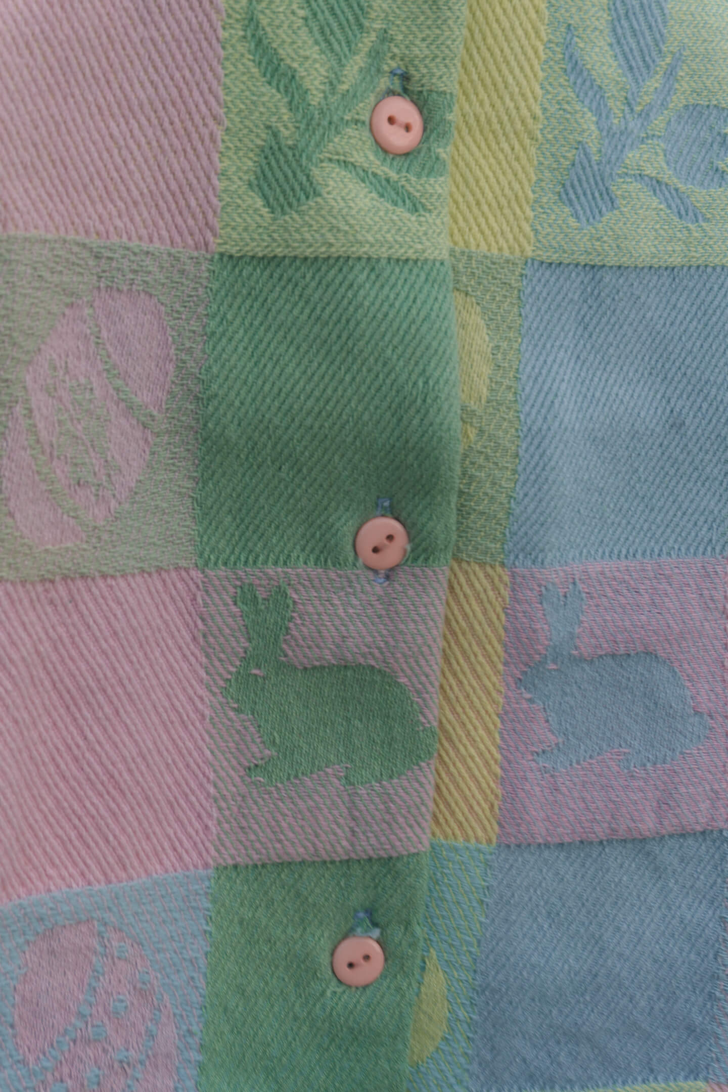 Easter Pattern Tablecloth Shirt (Women Size S)